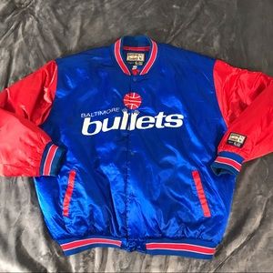 Baltimore Bullets Varsity Jacket hardwood Classic nba coat size 3XL blue